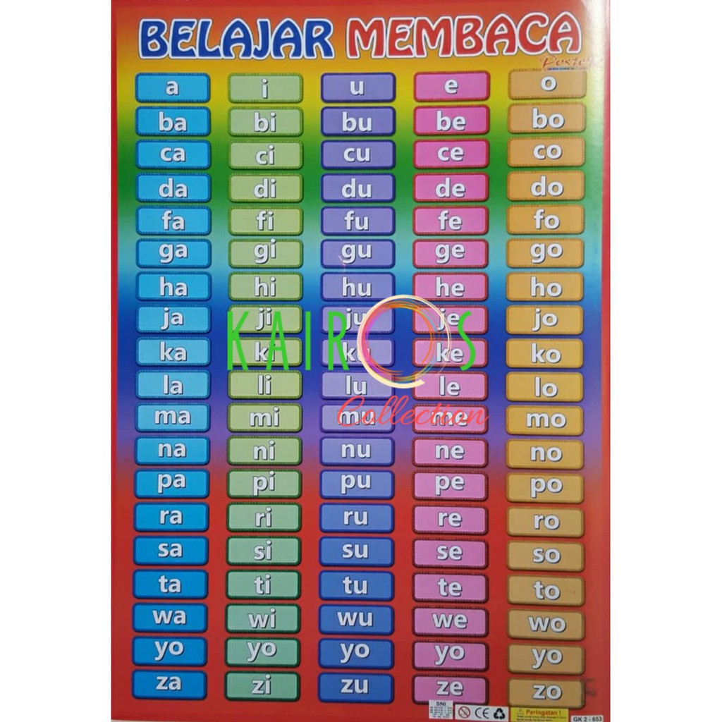 Poster Belajar Baca 10 Poster Belajar Membaca Com - Riset