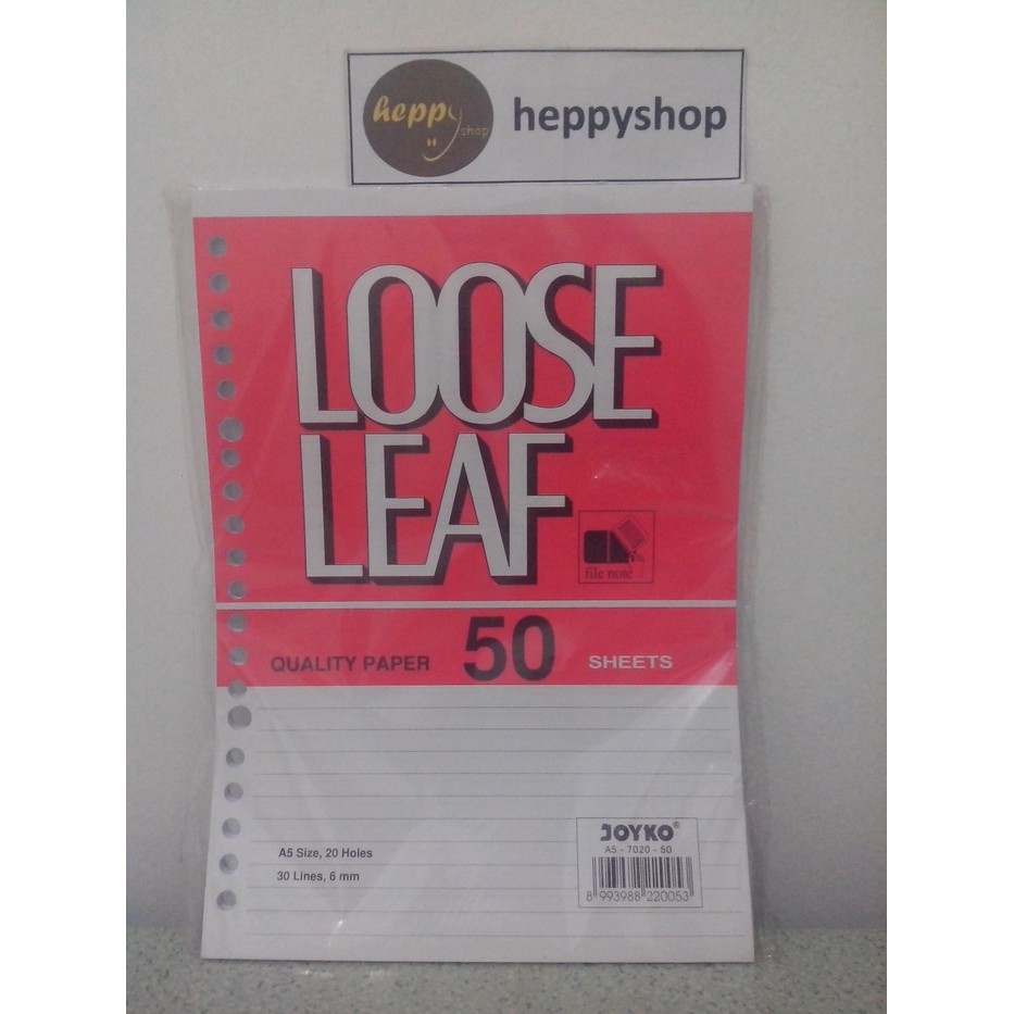 

Unik Kertas File Loose Leaf A5 50 Berkualitas