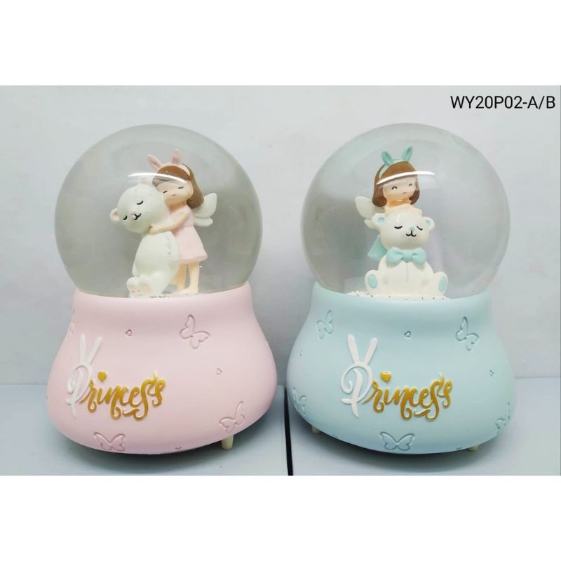 Musik Bola Salju Air (L) Snowball Bola Kristal Peri & Bear