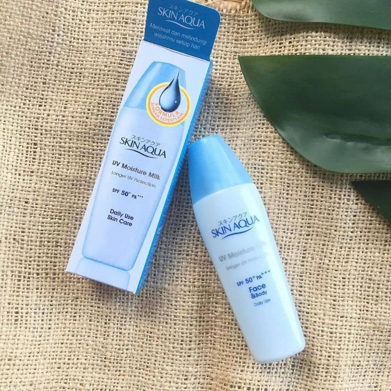 Skin Aqua UV Moisture Milk SPF 50 PA+++ 40gr 40 gram sunblock sunscreen
UVA UVB tabir surya rohto