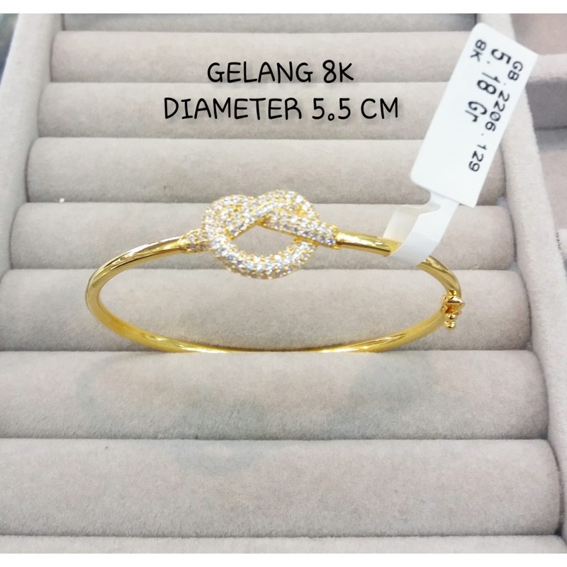 Gelang kasandra ubs kadar 375/8k fashion besar ringan