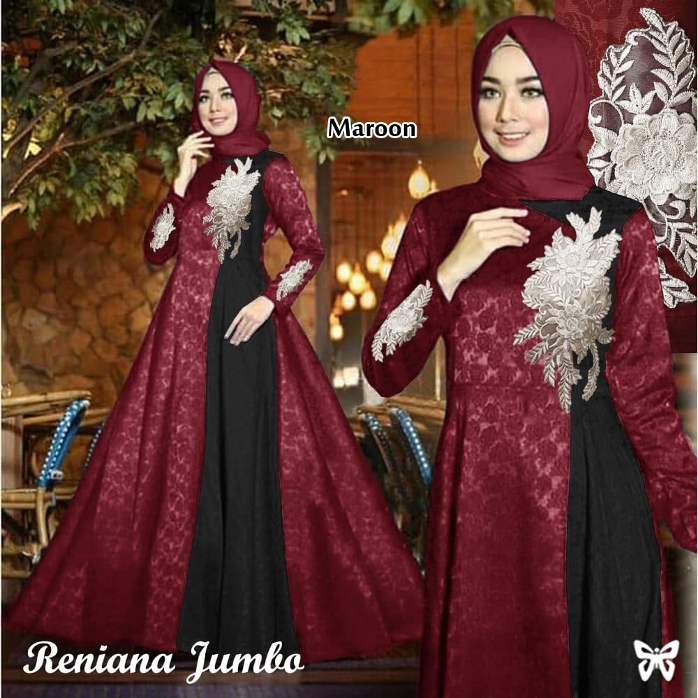 Maxi Reniana/Baju Gamis Wanita Terbaru/ Baju muslim Syari