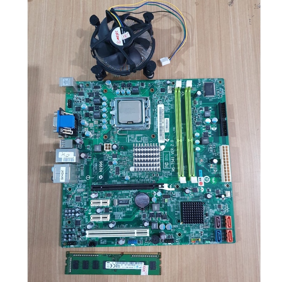 Paket Mobo G41 LG + core2duo E8400/8500 + ram 2gb ddr3 + fan