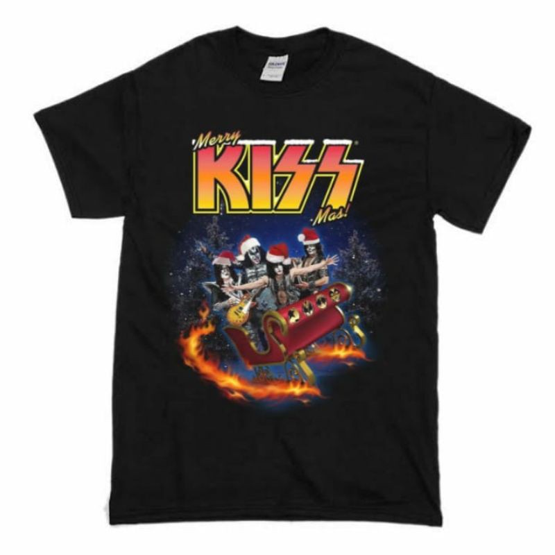 KAOS VINTAGE Band Kiss Black| T-SHIRT Band Kiss | KAOS Band Kiss