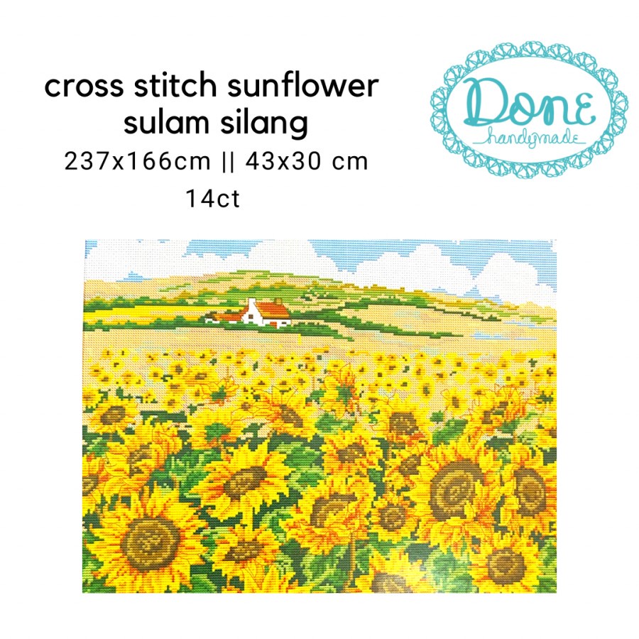 Cross stitch sulam silang strimin handcraft embriodery craft sulam