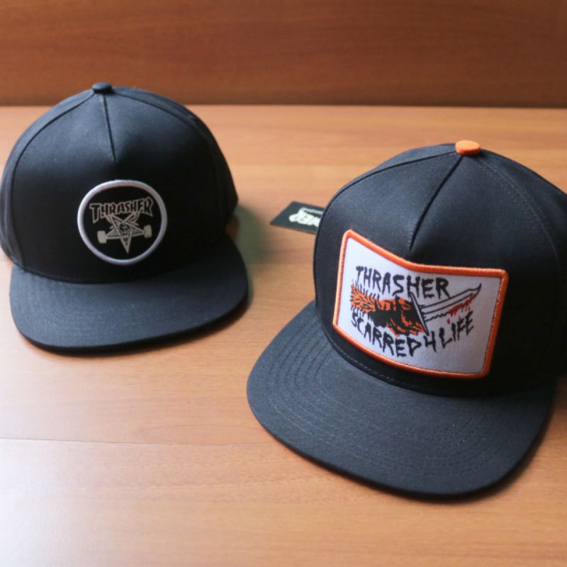 Topi snapback pria thrasher