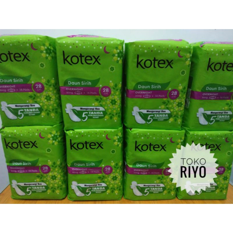 Kotex Daun sirih overnight 14 pads/28 cm