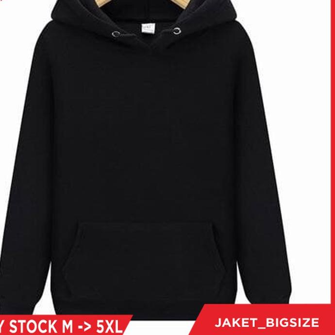 『Launching』 Sweater Hoodie Polos Pria Wanita Premium Distro gramasi 250gsm warna hitam 5.5 Promo Bra