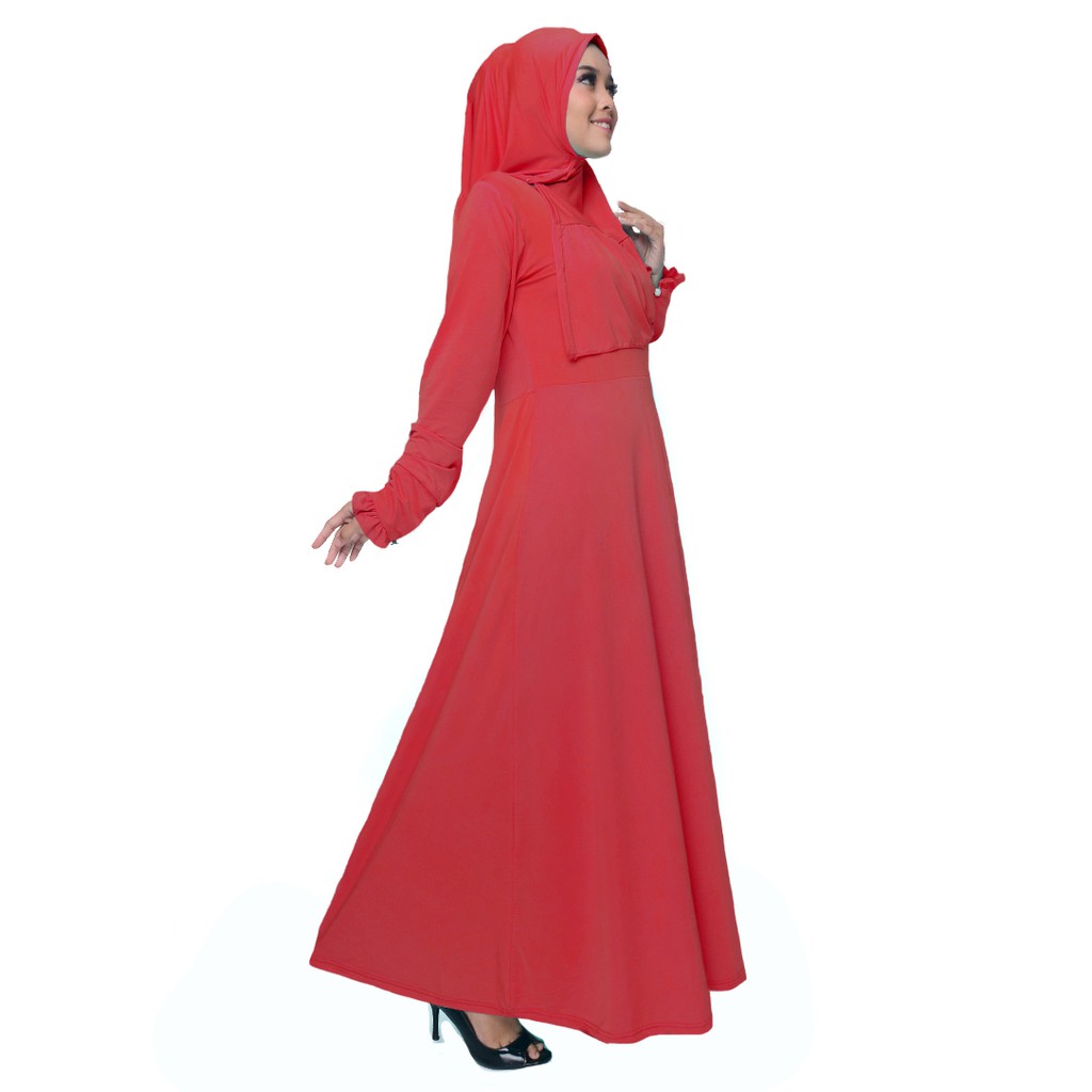 Long Dress Gamis Hijab Syar'i tangan Panjang - XSHOP Lena