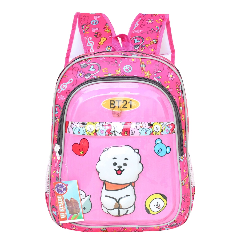 Ransel Anak Sekolah Cewek Cowok Ransel LED Lampu Nyala Karakter Motif Kartun PAUD Playgroup TK Lucu