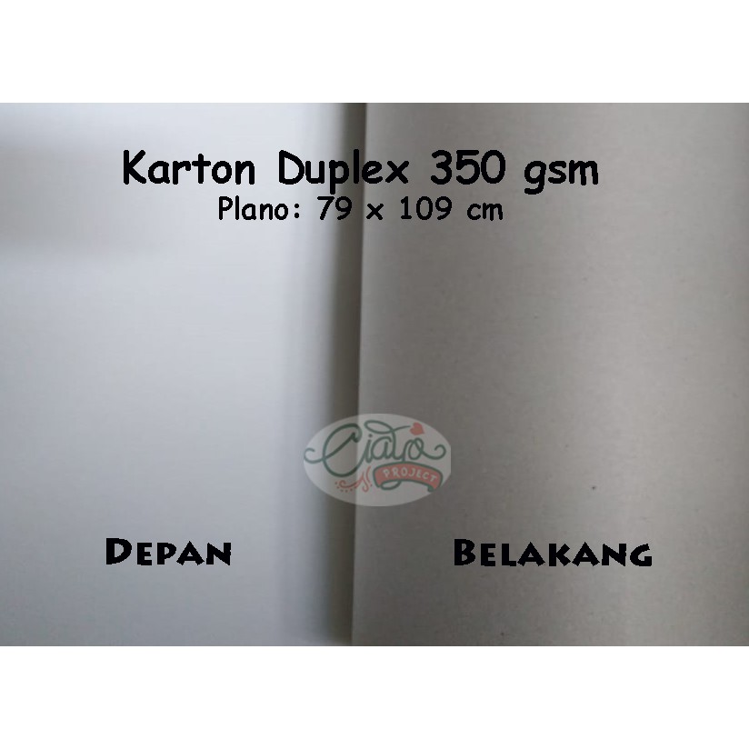 

Kertas Karton / Duplex Tebal 350gsm Plano (79 x 109cm)