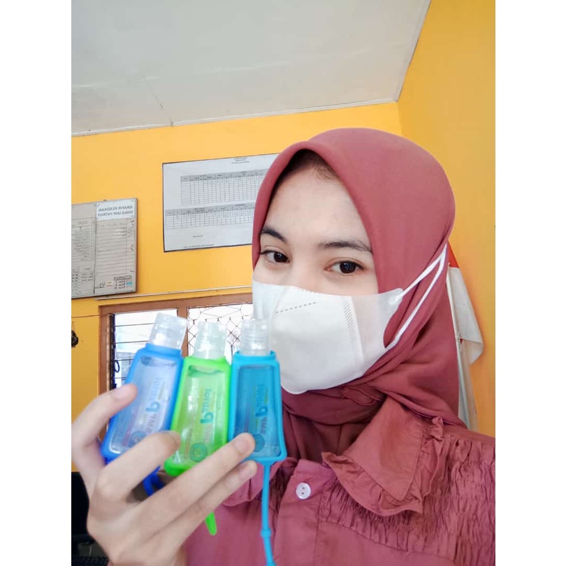 Botol Gantung Hand Sanitizer 30ml bisa CUSTOM Sticker Gantungan Stiker Holder Karet Silikon 30 ml