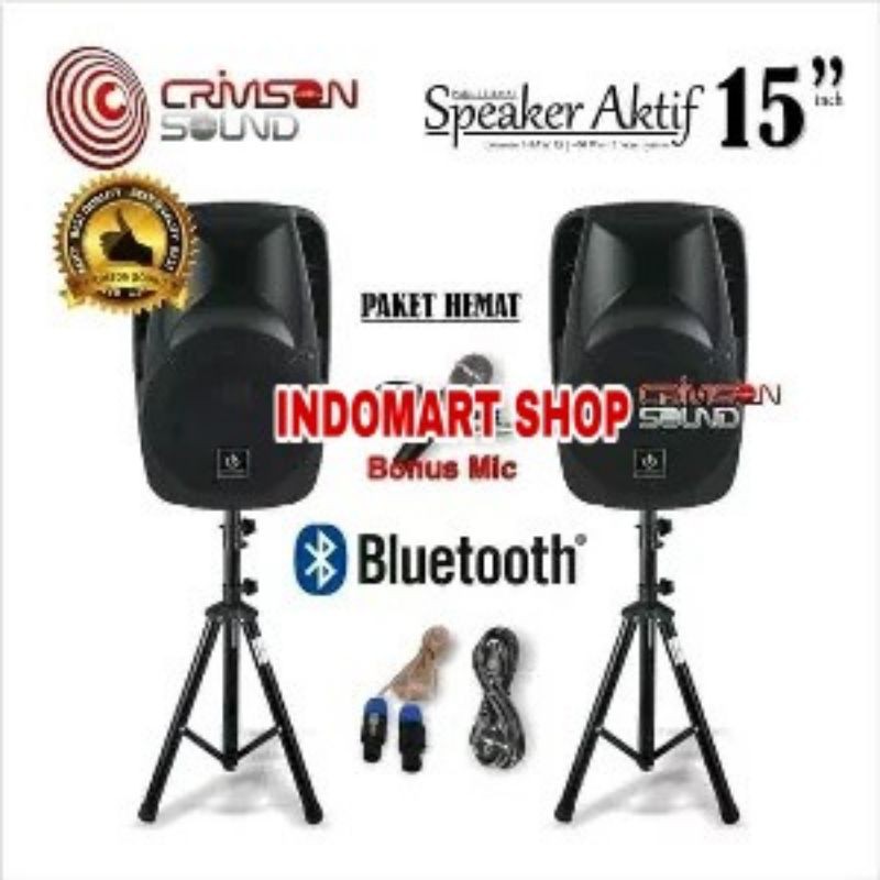 paket sound system 15 inch aktif crimson