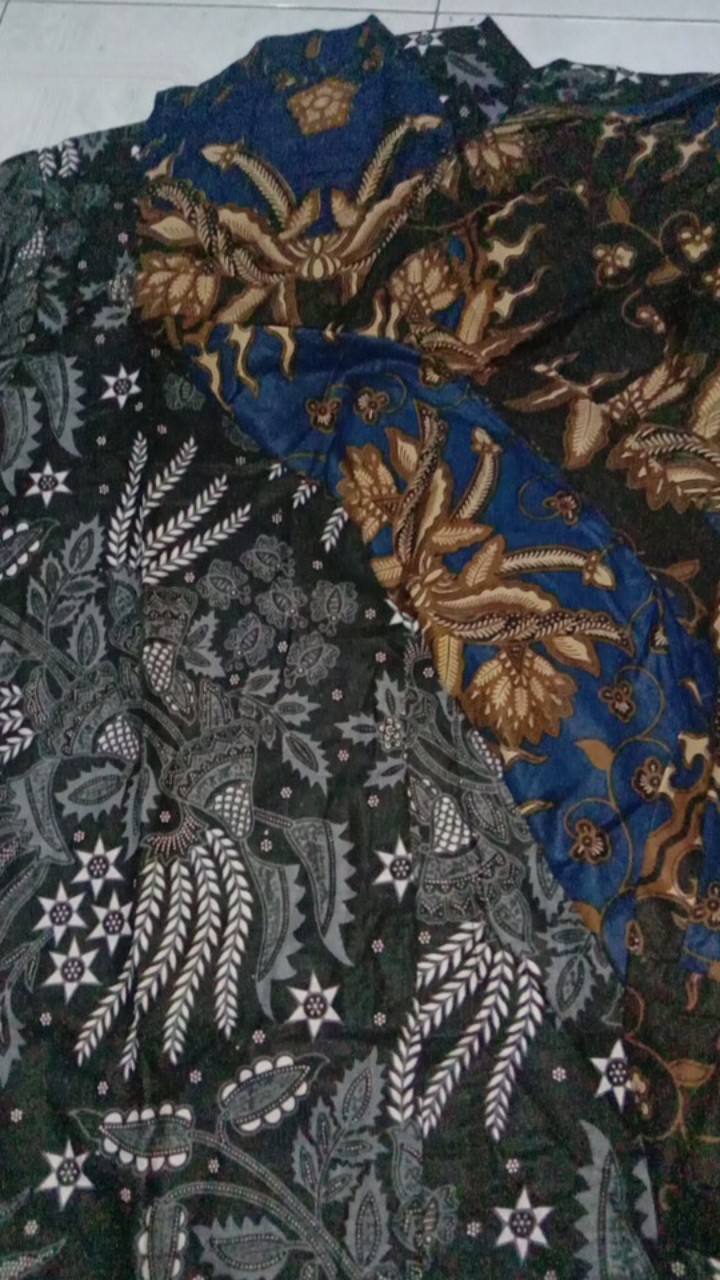 Size M L Xl  Xxl Bswart Batik Hrb026 Manggar Hitam Hem Pendek Pekalongan M L Xl Batik Pria  Bw 002
