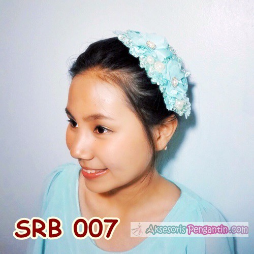 [READY STOK] AKSESORIS WEDDING PESTA SIRKAM RAMBUT BROKAT BIRU SRB007