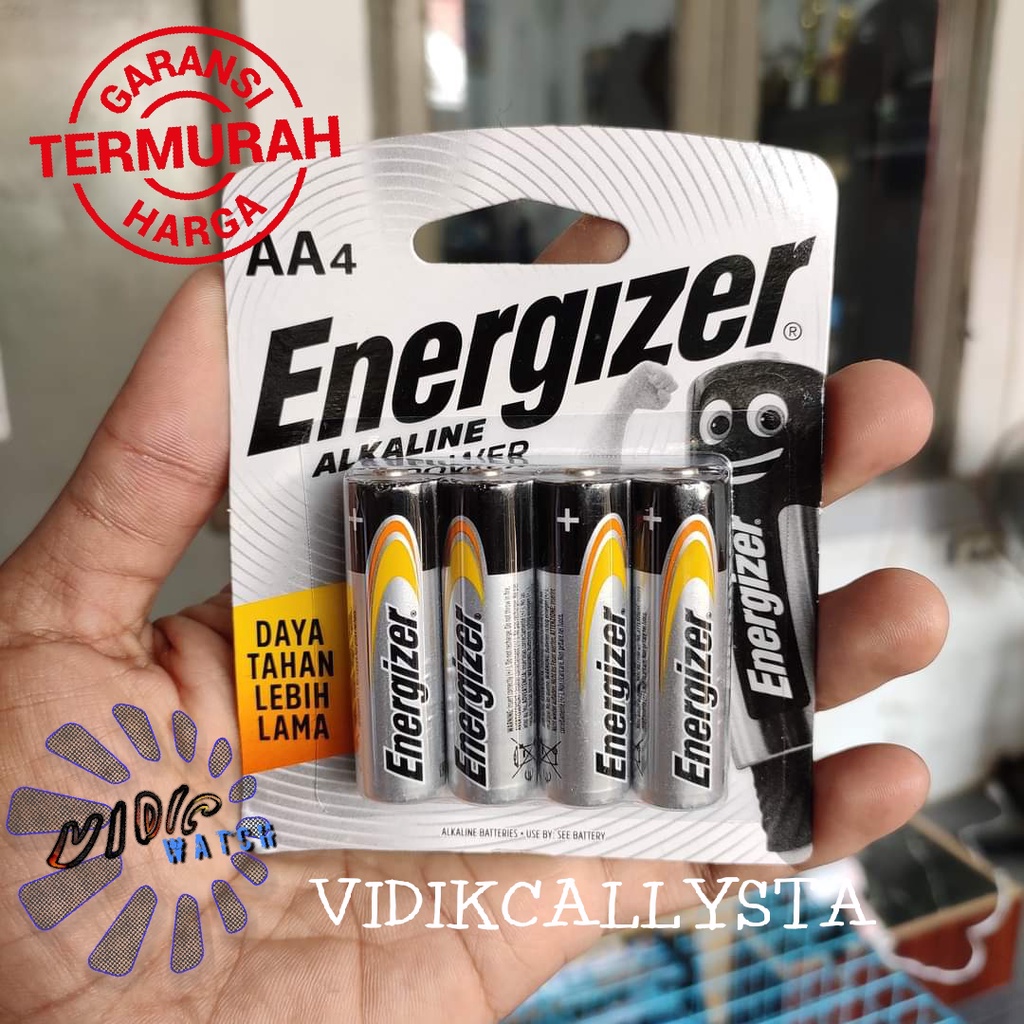 BATERAI ENERGIZER ALKALINE POWER AA AAA A3 A2 E91 LR6 / AAA A3 E92 LR03 1.5V ASLI ISI 4