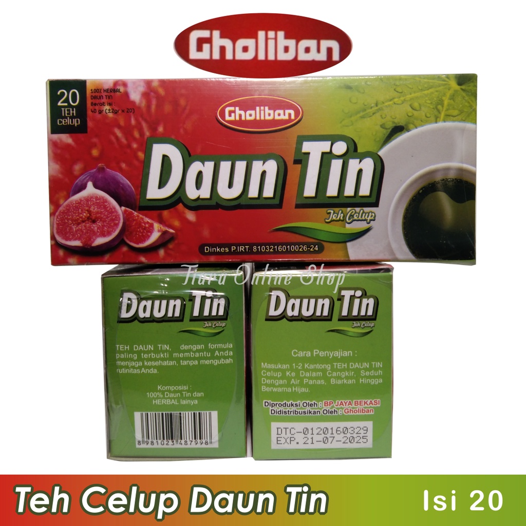 Daun Tin Teh Celup Gholiban 100% Herbal