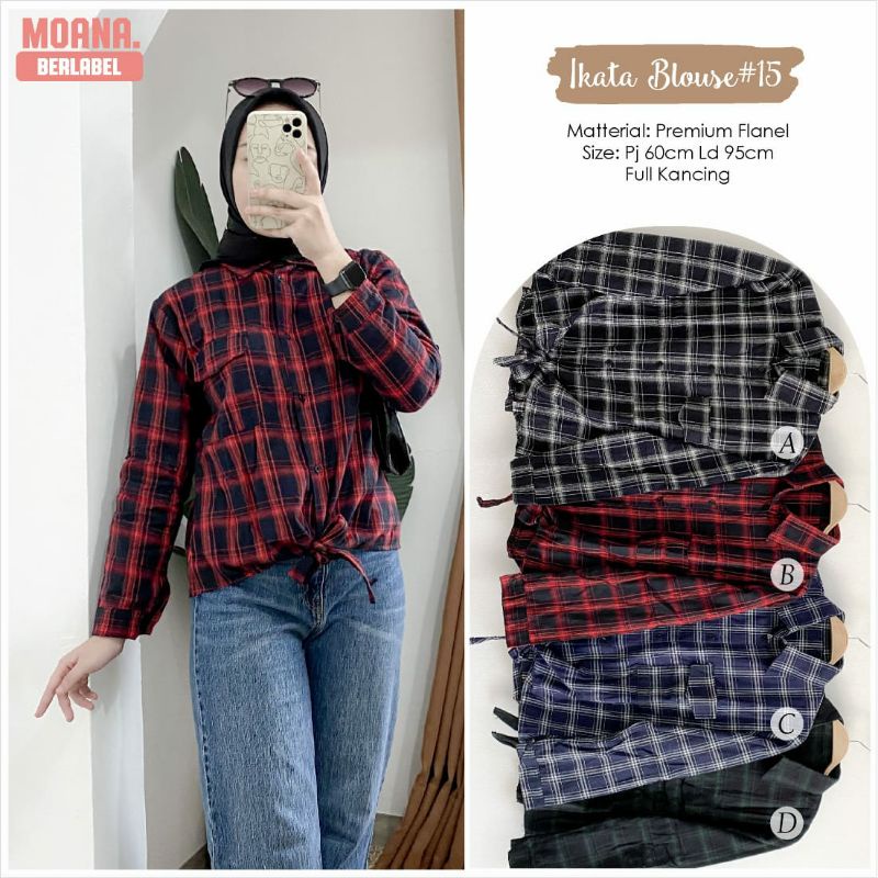 (NEW) BAJU BLOUSE WANITA FASHION MUSLIM // IKATA BLOUSE#18#20  BY MOANA-#15 kode (B)