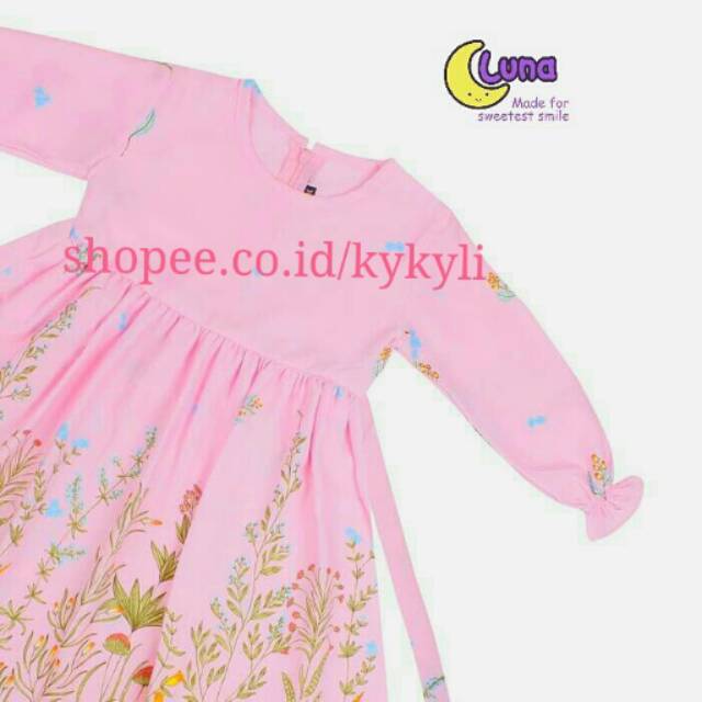 Gamis Aluna Pastel Set Pink