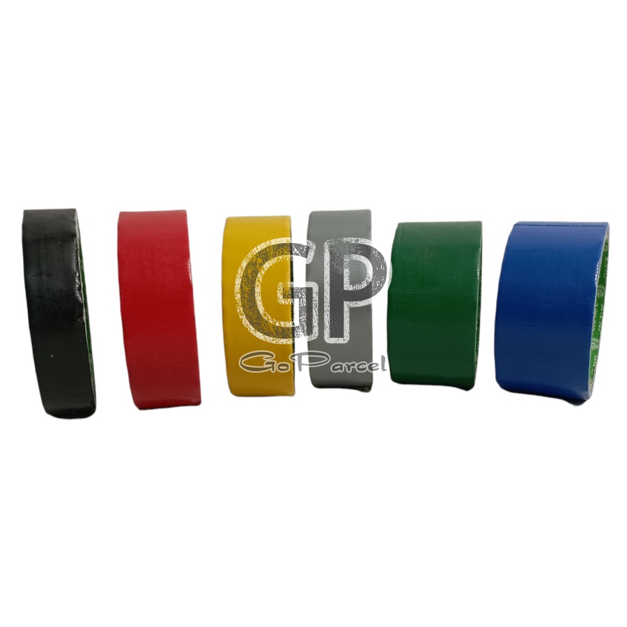 OBRAL - PLAKBAN KAIN / WARNA 1 INCH/ 1.5 IN/ 2 INCH HITAM / ABU ABU / KUNING / BIRU / MERAH / HIJAU UNTUK JILID BUKU ATAU