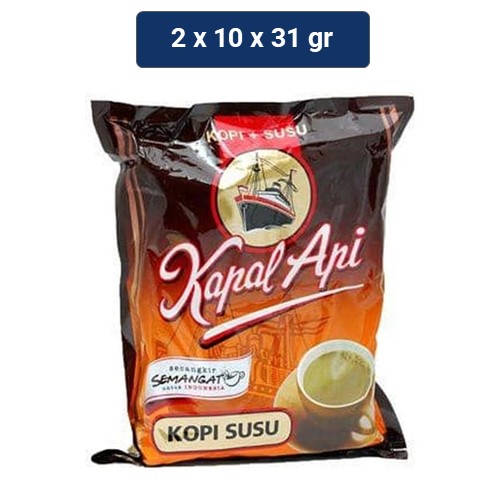 Promo Harga Kapal Api Kopi Susu per 10 sachet 31 gr - Shopee