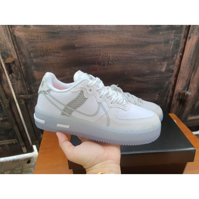 air force 1 low react white light bone