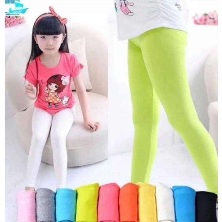 LEGGING ANAK SPANDEK LICIN ADEM&amp;LEMBUT SEMUA USIA UK. M-L-XL