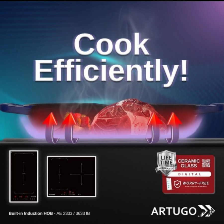 Artugo Built In Electric Induction Hob AE 2333 IB Glass Ceramic