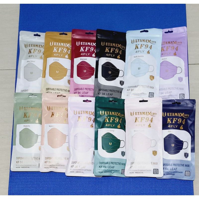 Masker Utamax Care KN94 4 Ply varian warna ada 14  warna