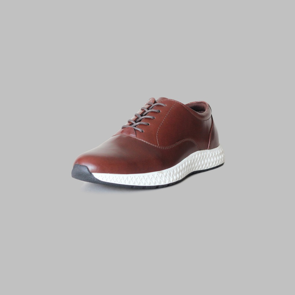 ARTAP - Sepatu Sneakers Kulit Asli - Wolio PU Brown White Sole