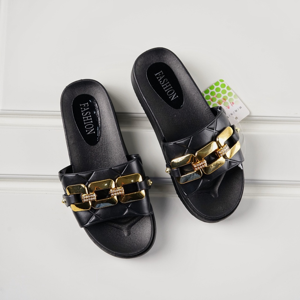 SANDAL FLAT TERLARIS SEPATU CANTIK S2011 (NO BOX) SEPATU FASHION SEPATU MURAH SEPATU IMPORT JAKARTA SEPATU BAGUS