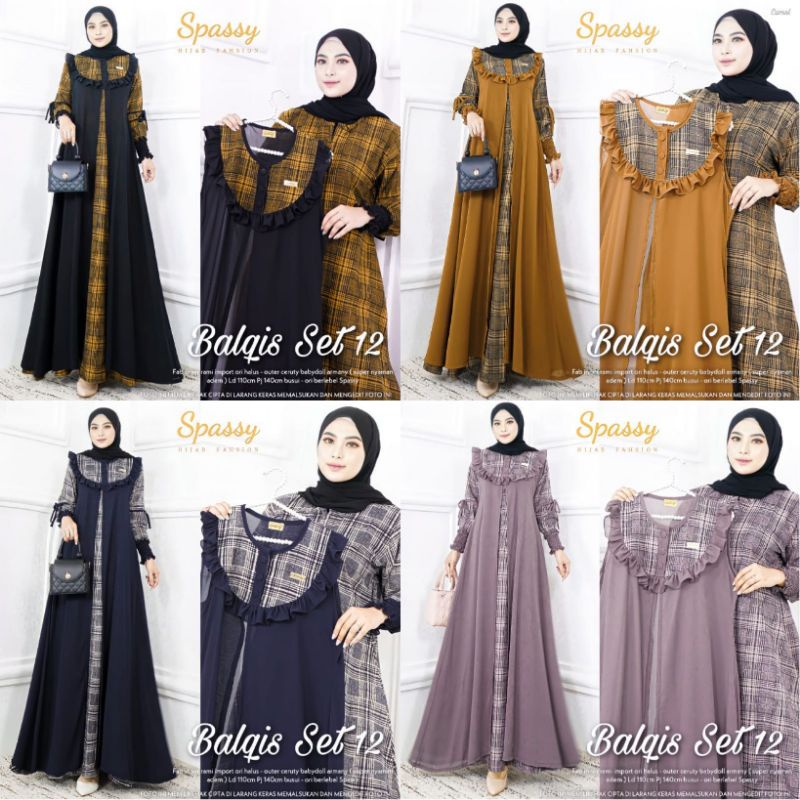 Jual PAKAIAN MUSLIM WANITA SET BALQIS 12 ORIGINAL Shopee Indonesia