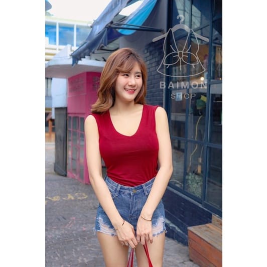 BEFAST - ZEC OOTD Wanita Tanktop AIYARA / ⭐️ PREMIUM LYCRA ⭐️Sephia Tanktop / Atasan Tanktop Pakain Wanita / Tanktop Casual Wanita Kekiniaan Remaja / Tanktop Polos / Tanktop Hangout Wanita