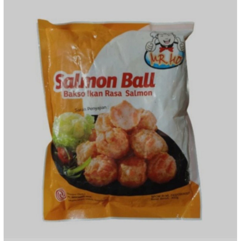 Mr Ho Salmon Ball 450gr / Baso ikan Rasa Salmon / Frozen Food