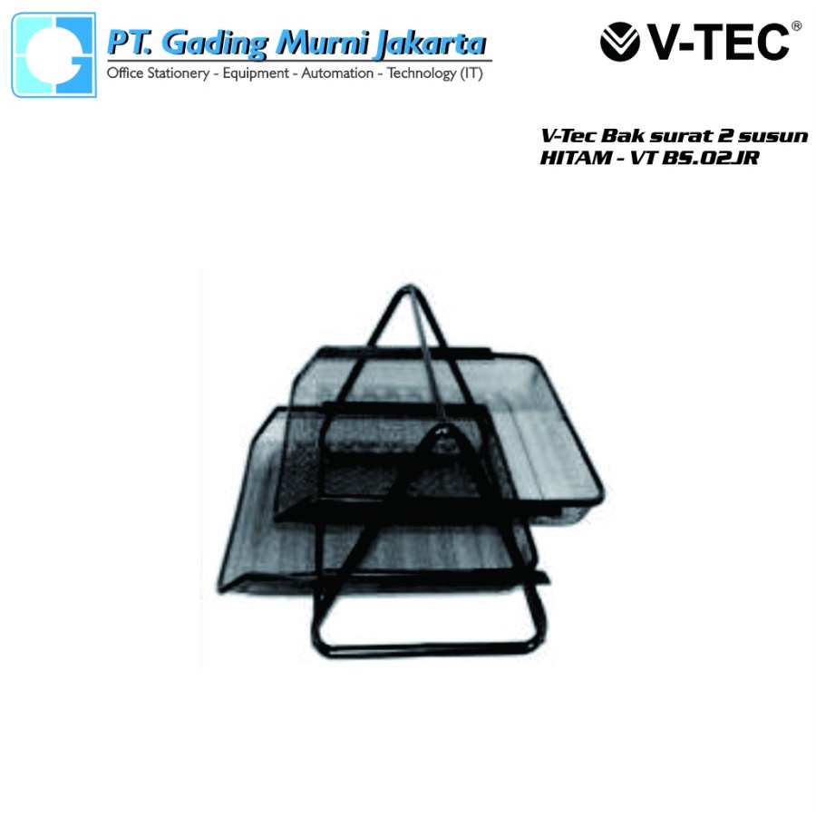 

Letter Tray / Bak Surat Besi 2 Susun V-Tec BS.02JR