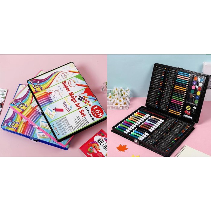 

Set 168 Pcs Krayon Pensil Warna Mewarnai Crayon Set Menggambar