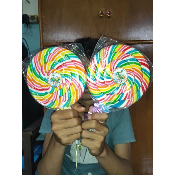 

15cm lollipop bulat super jumbo lolipop souvenir ulang tahun