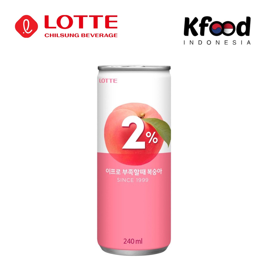 

Lotte Refreshing water 2% peach flavour 240ml