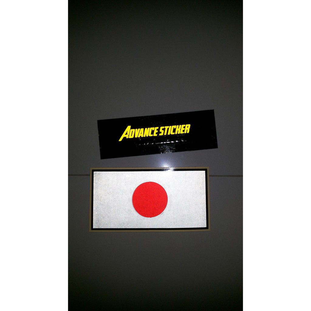 sticker bendera jepang tumpuk 3 warna