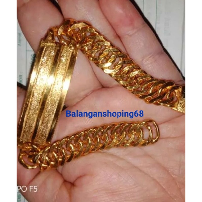 gelang plat emas kadar 375 berat 10gram