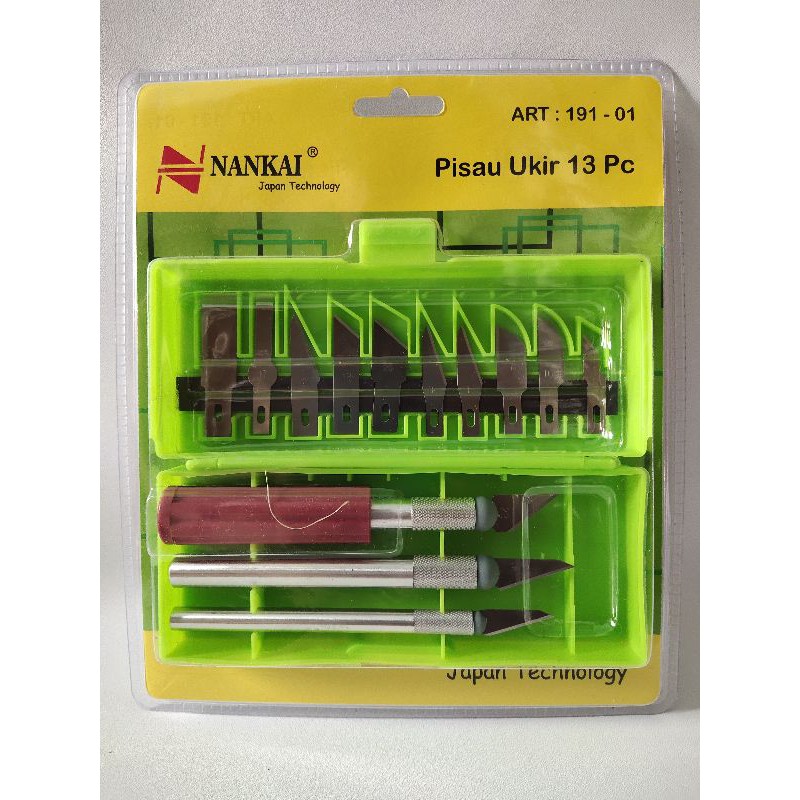 Pisau Ukir Nankai 13 Pcs Untuk Handcraft dan Kelapa Bonsai