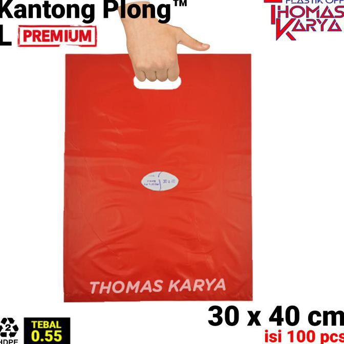 

Produk Unggulan] Kantong Plastik Hd Plong 30X40Cm Shopping Bag Online Shop Pilih Warna - 3.Merah