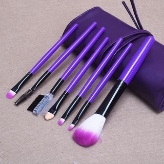 Image of thu nhỏ Promo Makeup Brush 7pcs Paket Set Kuas Make Up brush set dengan pouch PU #3