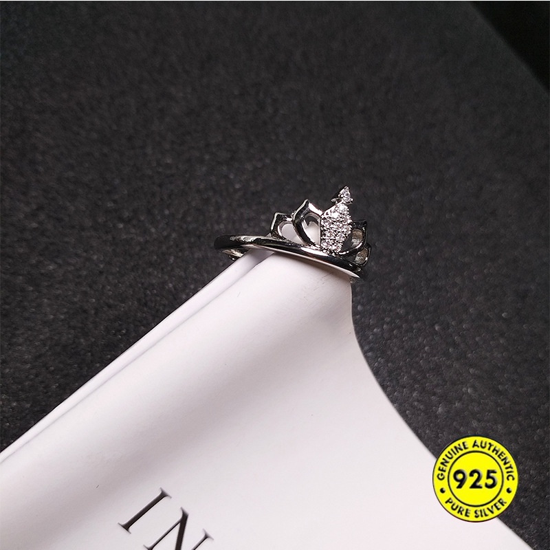 Cincin Sterling Silver 925 Model Terbuka Adjustable Untuk Wanita