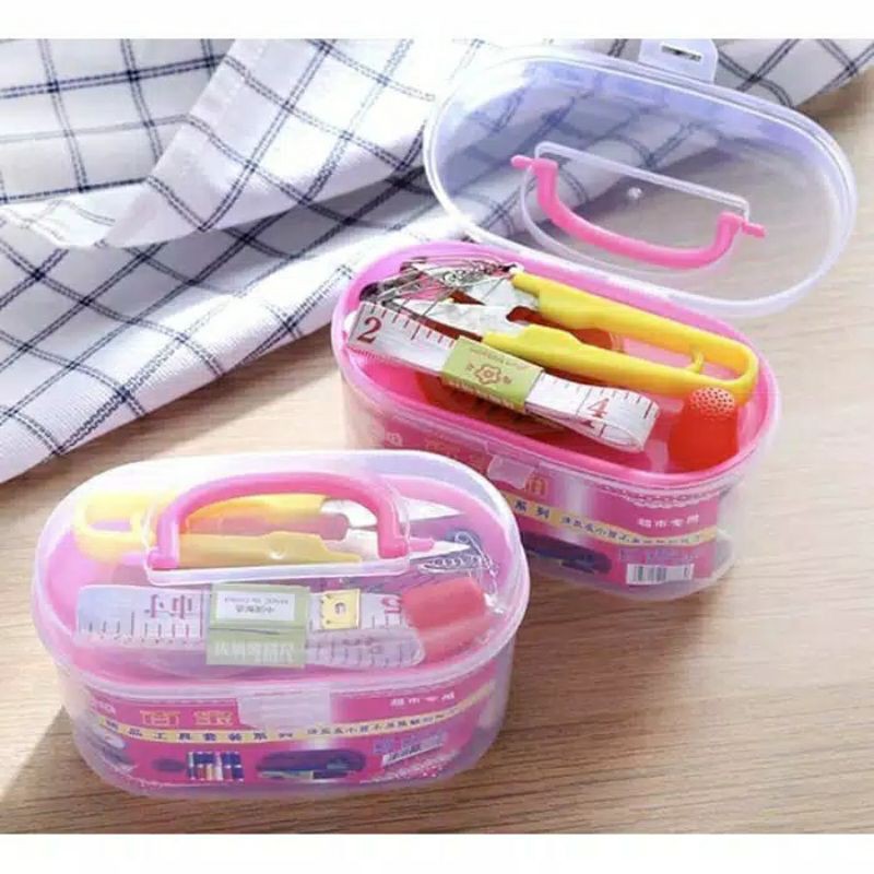 Sewing kit Besar 12 benang/Peralatan Menjahit Benang Jarum Kancing Meteran