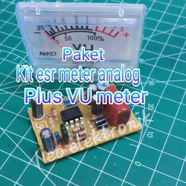 paket kit esr meter analog modul esr meter analog plus VU meter