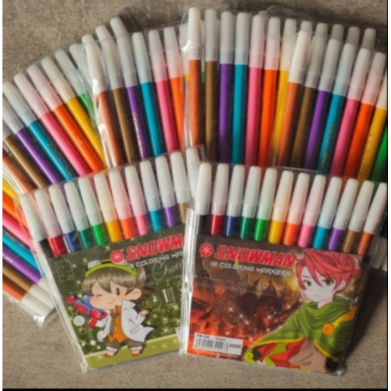 

Spidol kecil 12 warna Snowman