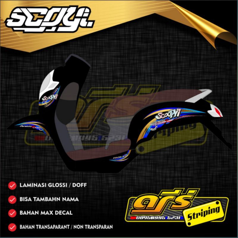 Striping Scoopy New Transparan Variasi