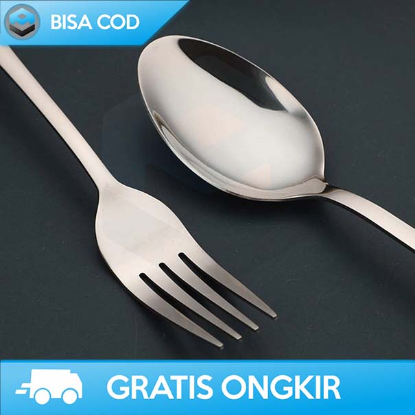 SET PERLENGKAPAN DAPUR BY TAFFHOME SENDOK PISAU GARPU 24 PCS STAINLESS