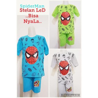 stelan anak LED superhero baju stelan anak laki laki stelan anak LED superhero baju stelan anak laki laki